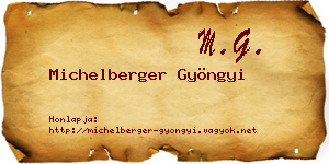 Michelberger Gyöngyi névjegykártya